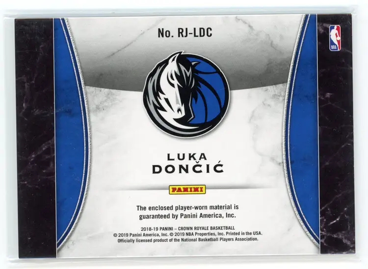 2018 Crown Royale LUKA DONCIC RC Rookie Jerseys #RJ-LD