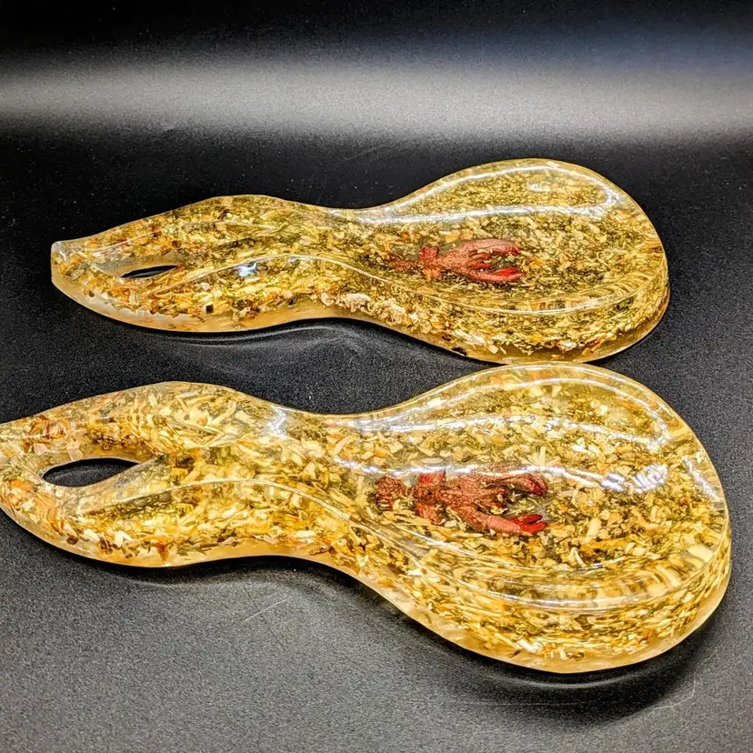 Lucite 8" Crawdad Spoon rest (2)