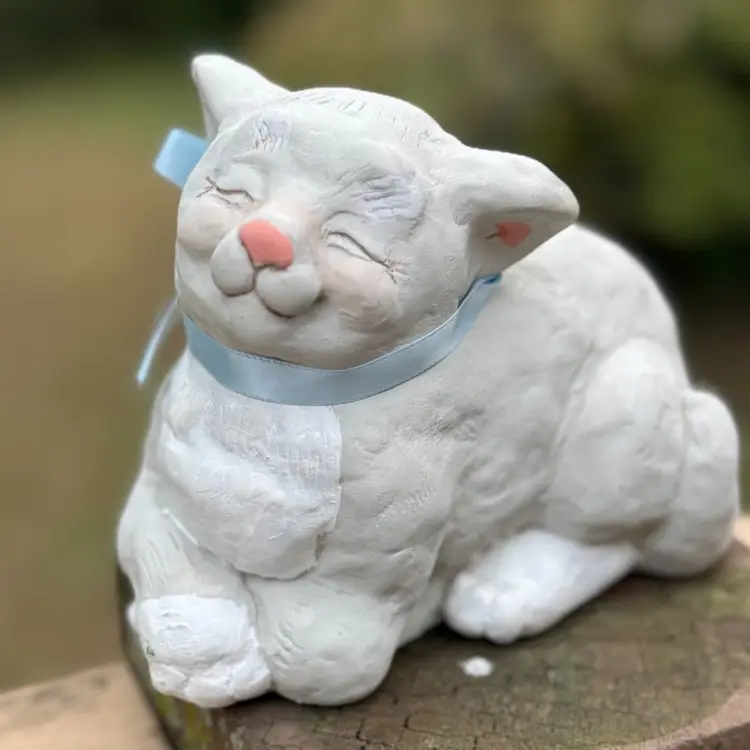 #01 At Peace Cat Sculpture