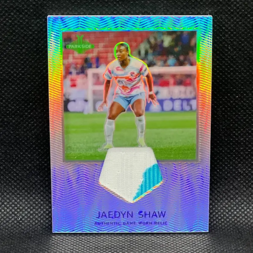 Jaedyn Shaw 2024 Parkside Pacific NWSL Relic 2 Color Soccer Card