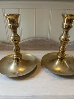 Vintage Brass Candlestick Holders