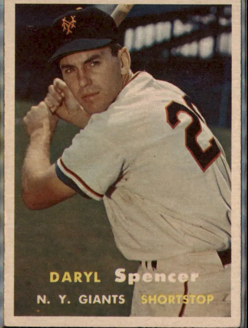 1957 Topps #49 Daryl Spencer - ( pk1 ) - New York Giants