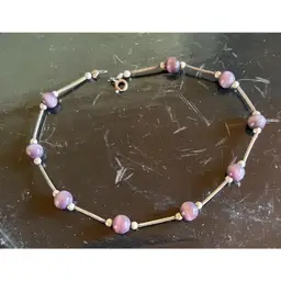 Bracelet Faux Pearl And Silver