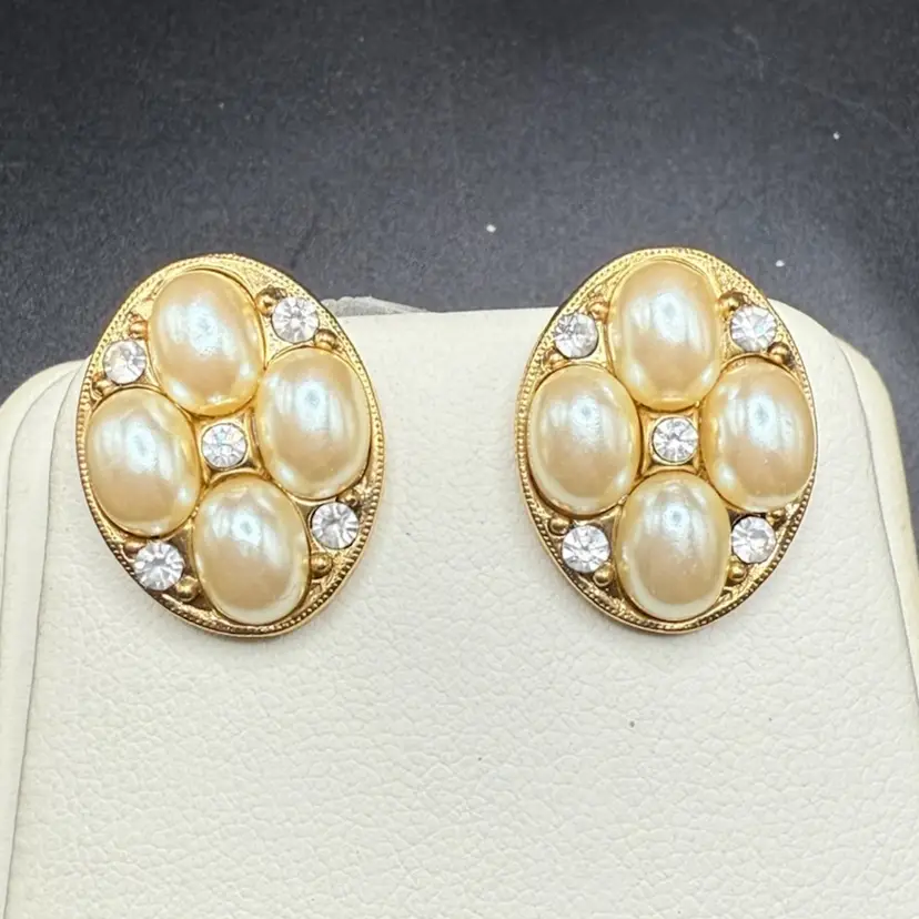 1928 Brand Gold Tone Faux Pearl Earrings