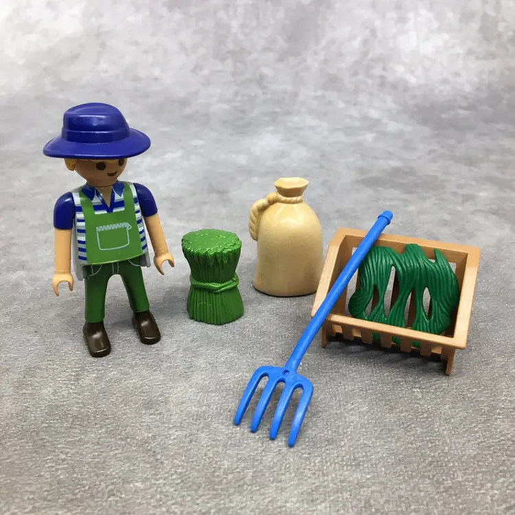Playmobil Farmer w/ Animal Food
