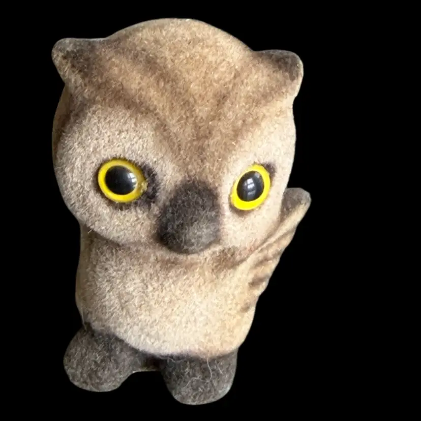 Vintage Josef’s originals  Flocked Owl