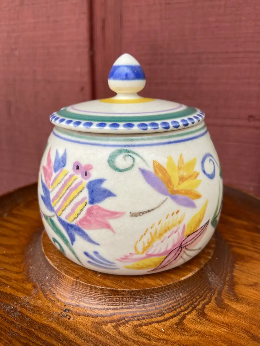 Poole Pottery - Jam or Honey Pot. England.