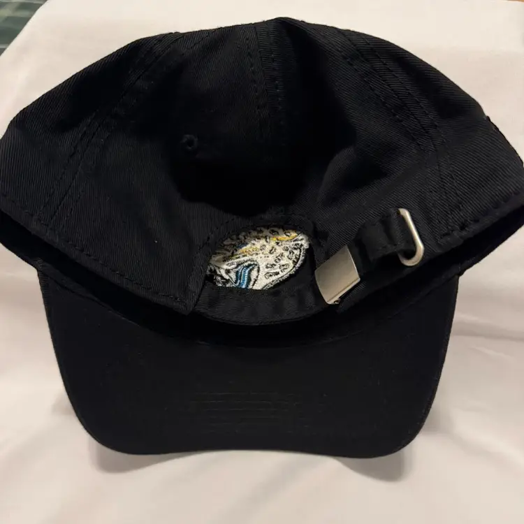 Vintage Jacksonville Jaguars NFL Adjustable Hat Hook & Loop Back W/ HOF Patch