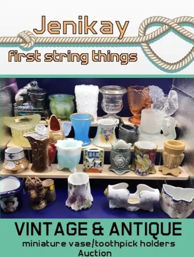 Vintage and antique miniature vase/toothpick holders Auction