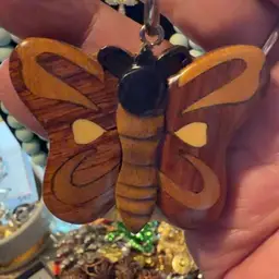 Butterfly Keychain Made Out Of Wood