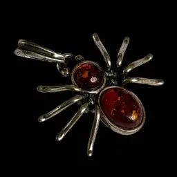 Amber Spider Pendant