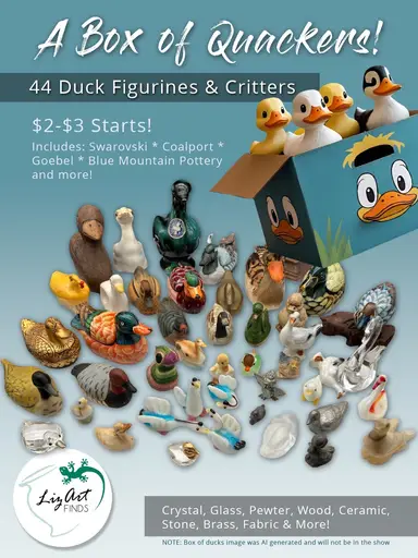 Box Of Quackers - 44 Ducks, Geese, & Swans Of All Shapes & Sizes W LizArt Finds!