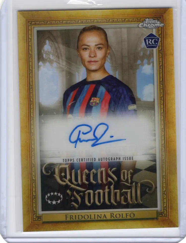 2022-23 Topps Chrome UEFA Women's Champions League Fridolina Rolfo Quenns of Football Auto