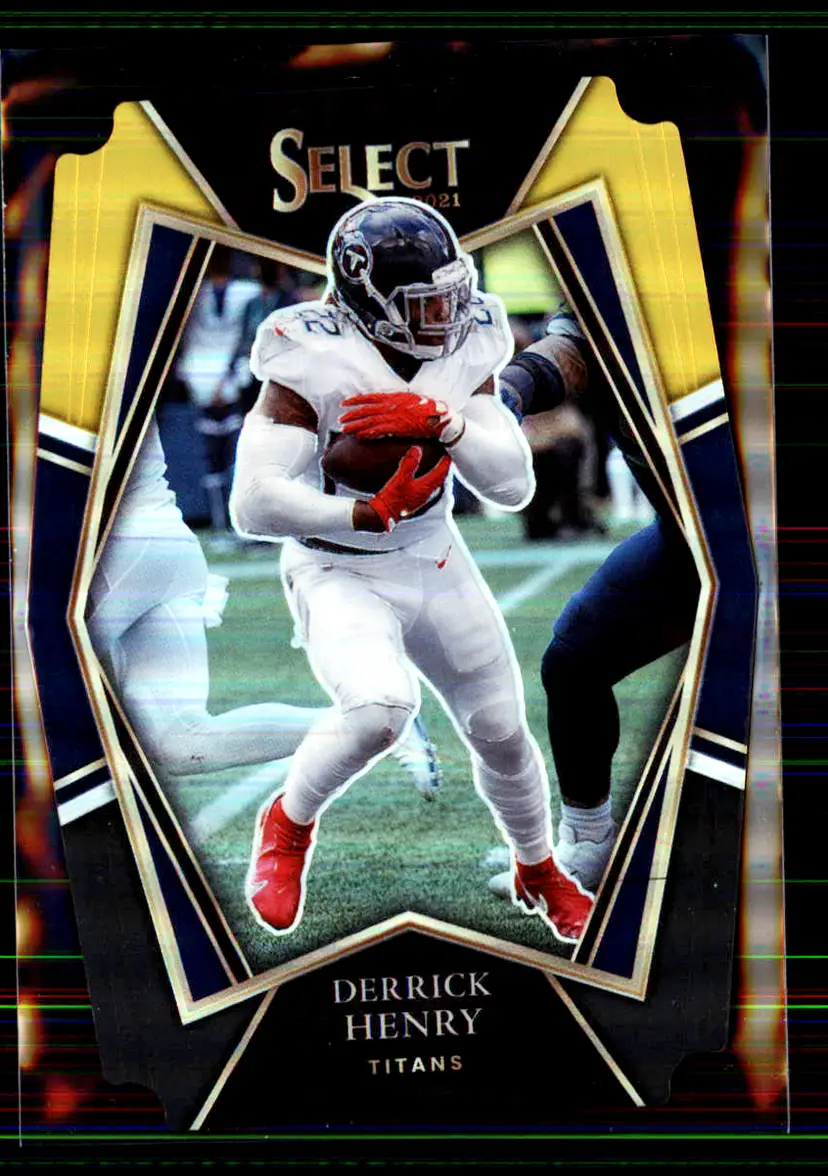 Derrick Henry 2021 Panini Select Black & Gold Prizm Die Cut #133 - Tennessee Titans - (147-6)