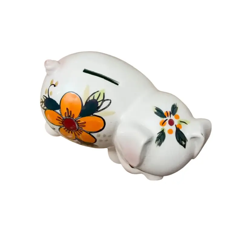 Vintage Italian Style Ceramic Piggy Bank