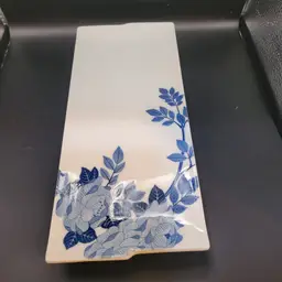 Blue & White Arita Ware Japanese Premier Porcelain Tray 4.5 x 10 inches