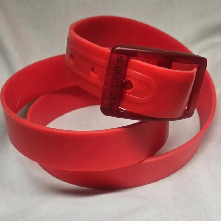 SWITCH  Red Silicone Belt Unisex Fun Novelty Sport Golf Costume Cosplay