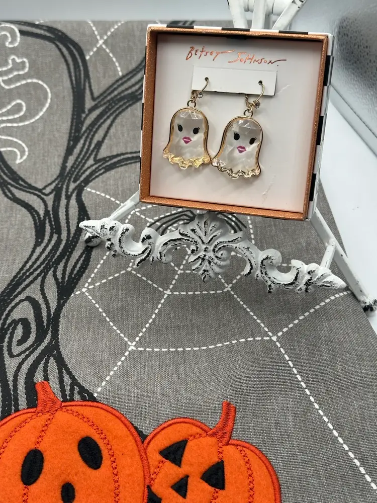 Betsey Johnson Halloween Ghost Earrings