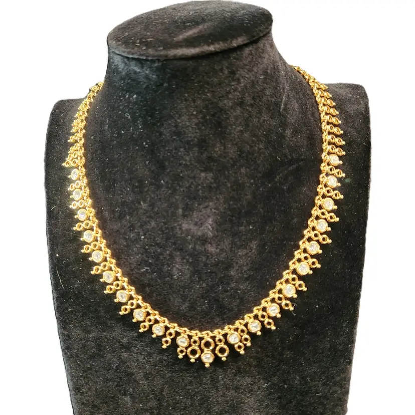 Vintage Joan Rivers Reversible Blue Lapis Cubic Zirconia Necklace 17.5" AB Jewelry