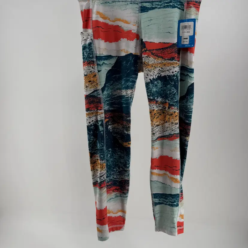 Women’s Columbia OMNI-WICK Sportswear Calecon Leggings LARGE Retro Beach Style
