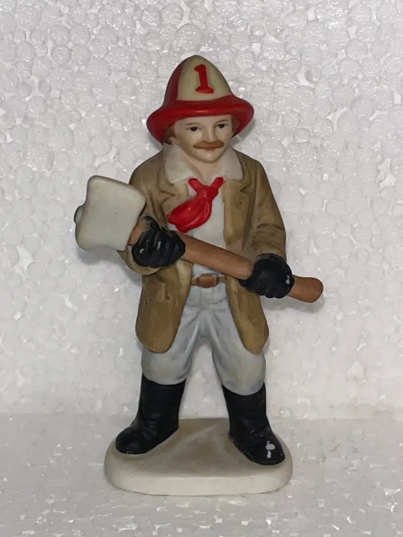 Lefton Colonial Village Fireman Bud Michaels