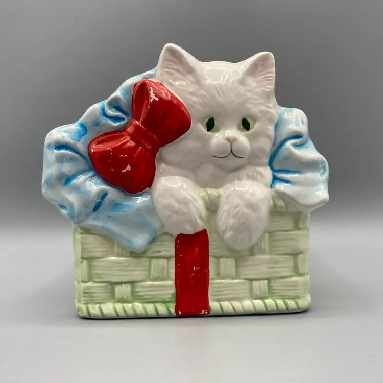 Vintage Brinn's Cat Planter 1989