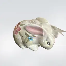 Ceramic Floral Bunny