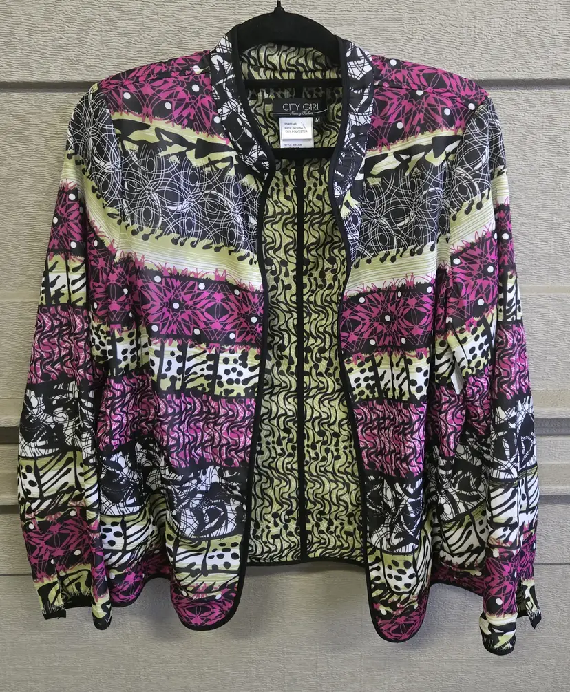 City Girl Nancy Bolen Women's No Button Blazer Jacket Size Medium