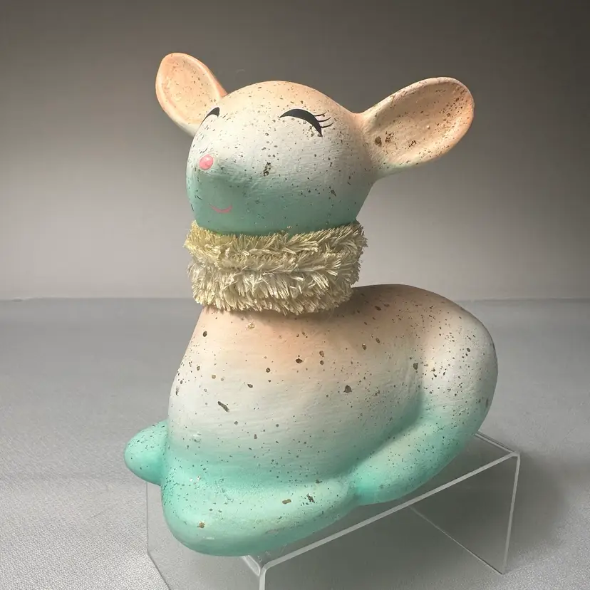 Anthropologie Glitterville Hollywood Glam Retro Deer Figure Y2K Holiday Decor