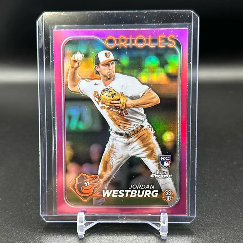 Jordan Westburg 2024 Topps Chrome RC Pink Refractor Baltimore Orioles