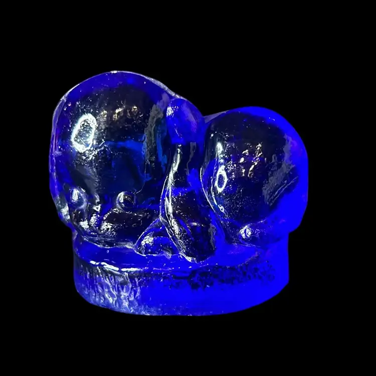 Wilkerson Glass Blue Puppy: 2.25”x 1.25”x 1.25”