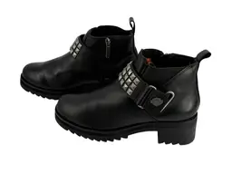 Harley-Davidson Women's 8.5M Kemper 3.75-Inch Black Fashion Stud Booties D83895