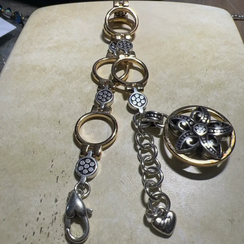 Brighton Two Tone Gold And Silver Plated Bracelet 7.5”