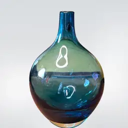 01. IKEA SALONG l Swedish l Mid Century Vibes l Teal Blue Blown Glass Vase | Johanna Jelinek | Vintage Ikea | Vintage Ikea Vase | Discontinued