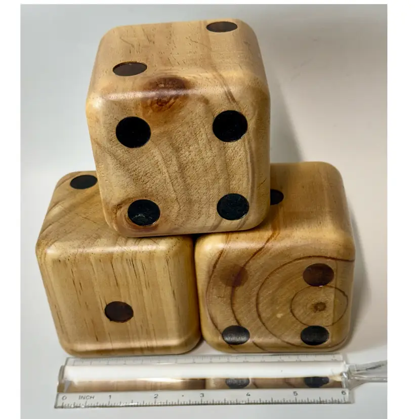 LARGE Wooden Dice Set
