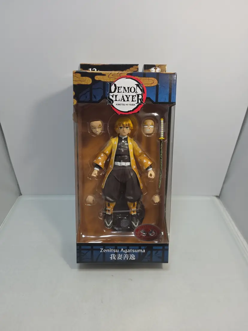 McFarlane Toys Demon Slayer Zenitsu Agatsuma Red Platinum Chase NIB (A3)