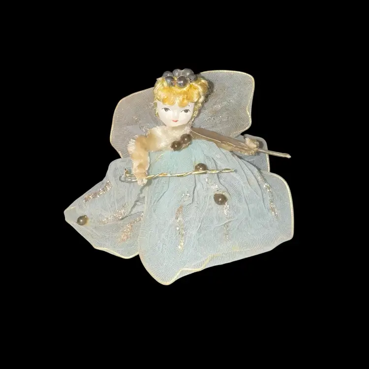 Vintage Tulle Angel With Violin