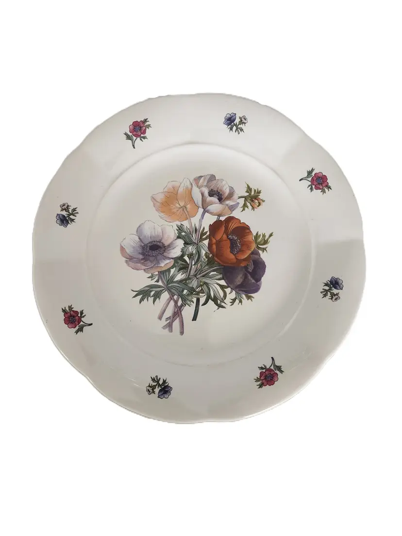 22-Gibson China Floral Plate 10 3/4 Inches