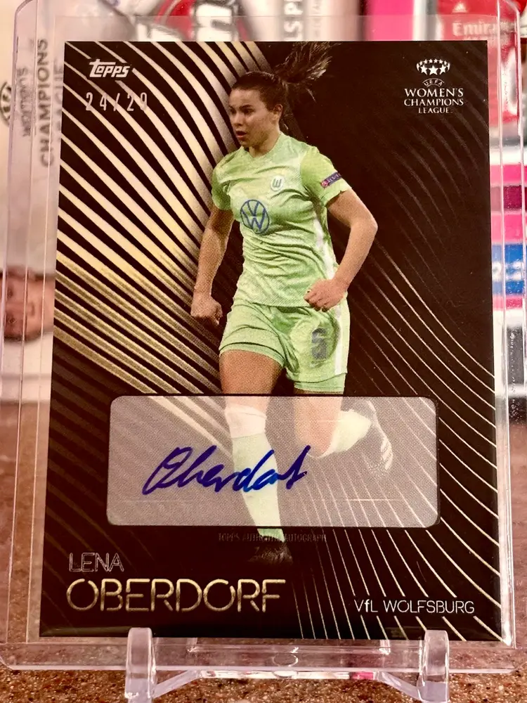Lena Oberdorf 2021 Topps On Demand Knockout Autograph Auto /29 Rookie RC Wolfsburg Bayern Munich Germany