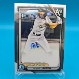 Rodney Green 2024 Bowman Draft Chrome 1st Bowman Auto Oakland Athletics