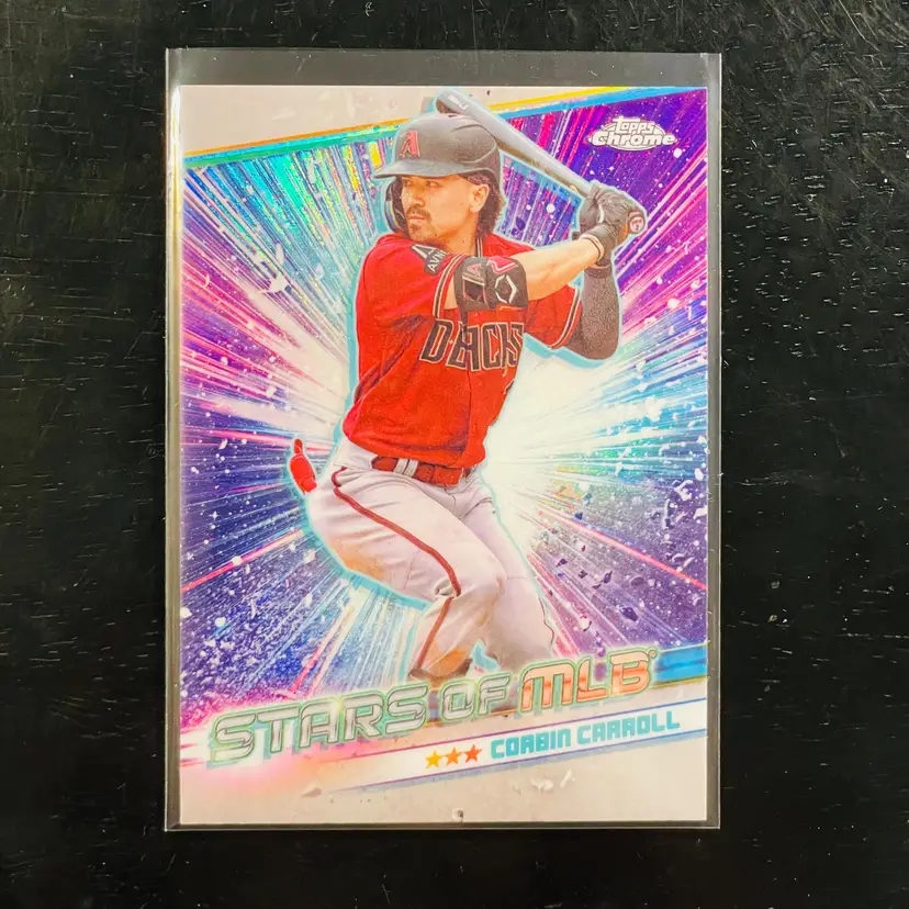 Corbin Carroll Stars of MLB Topps Chrome Baseball Card Arizona Diamondbacks