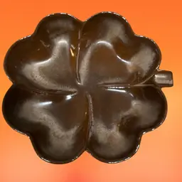 Vintage FRANKOMA #223 Trinket Or Ash Tray Clover Brown Dish