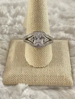 JTV Bella Luce® 5.30CTW Diamond Simulant Ring 925 Sterling Silver Size 11