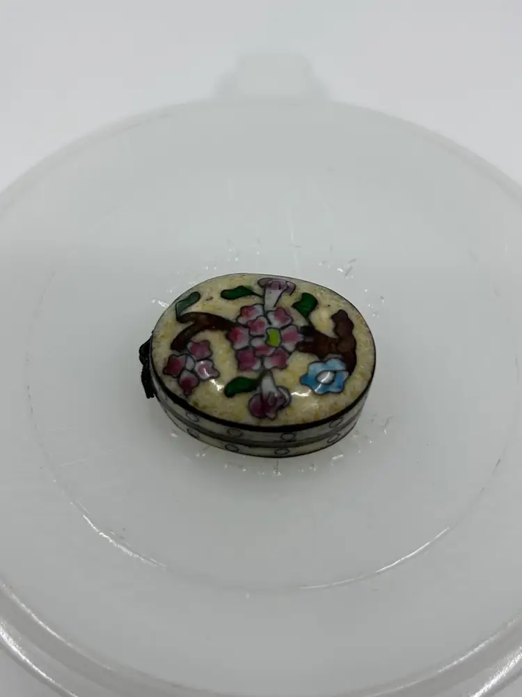 Vintage Cloisonne Pillbox Pendant