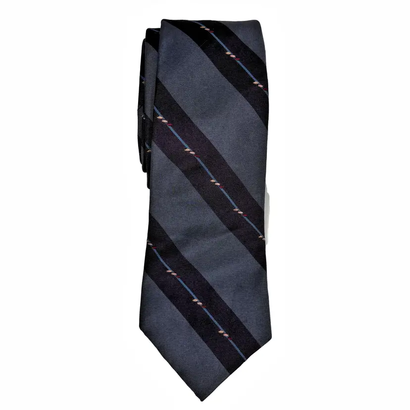 Geoffrey Bean Designer Silk Tie Stripe Formal Work Business Wedding Made USA Vintage