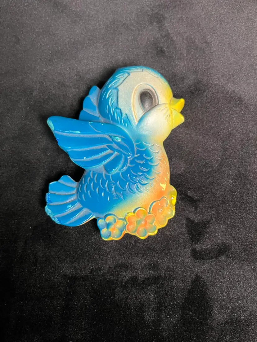 Miller Studio-Chalkware Kitsch Blue Bird Wall Hanging
