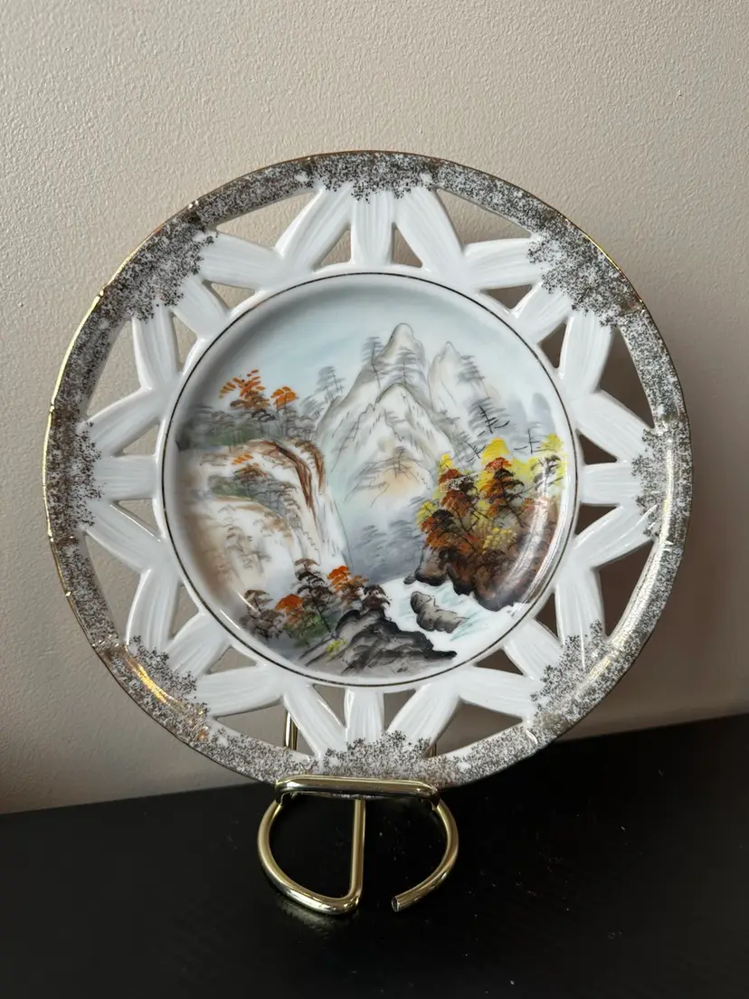 Ucagco China Plate Hand Painted 8.25”