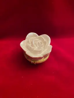 Pink Rose Trinket Box