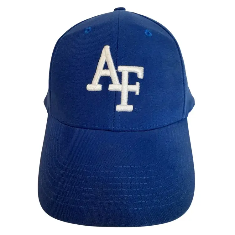Air Force Falcons NCAA Classic Cool Blue Stretch Fitted Hat Nike - OSFA NWOT