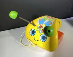 Fisher Price 628 Pull Toy Crazy Crawler Lady Bug 1974  Working